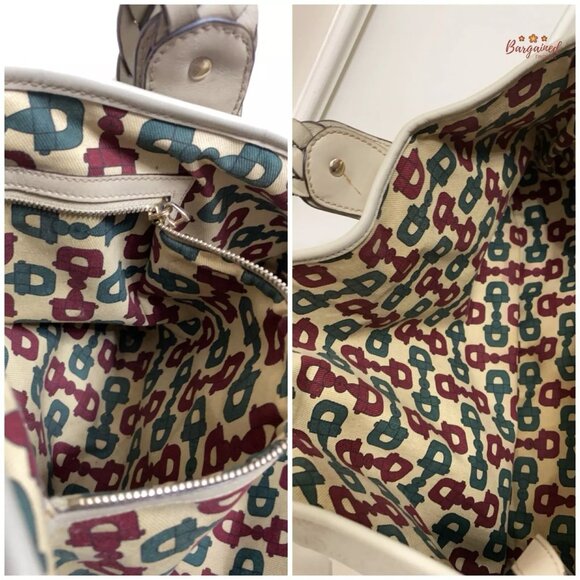 Authentic GUCCI Cream Guccissima Monogram Leather Pelham Large Shoulder Bag - Picture 12 of 13